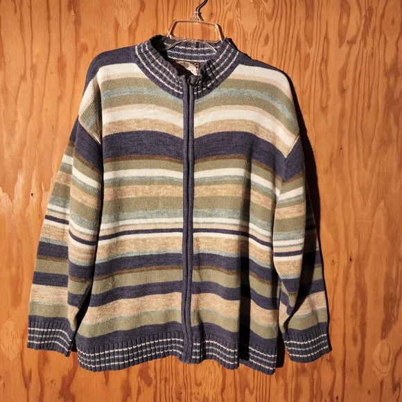 Vintage Tiara Full Front Zipper Cardigan Sweater Size 26/28 - Picture 3 of 8